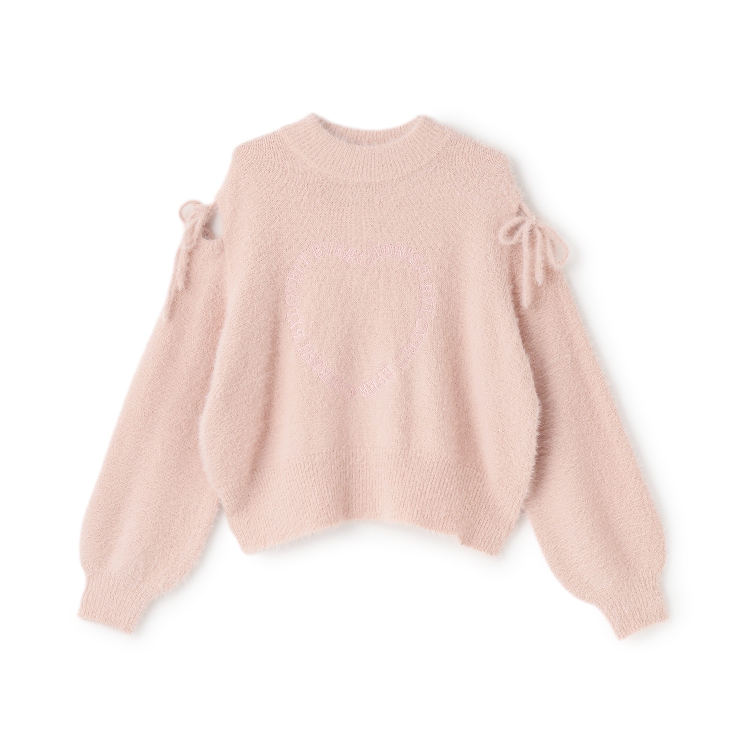 肩スリットモヘアーニット