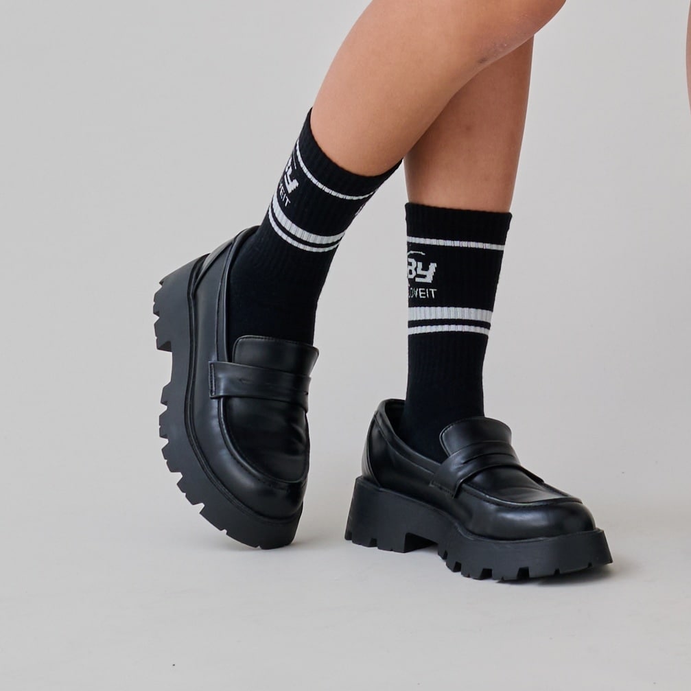 ロゴクルーソックス