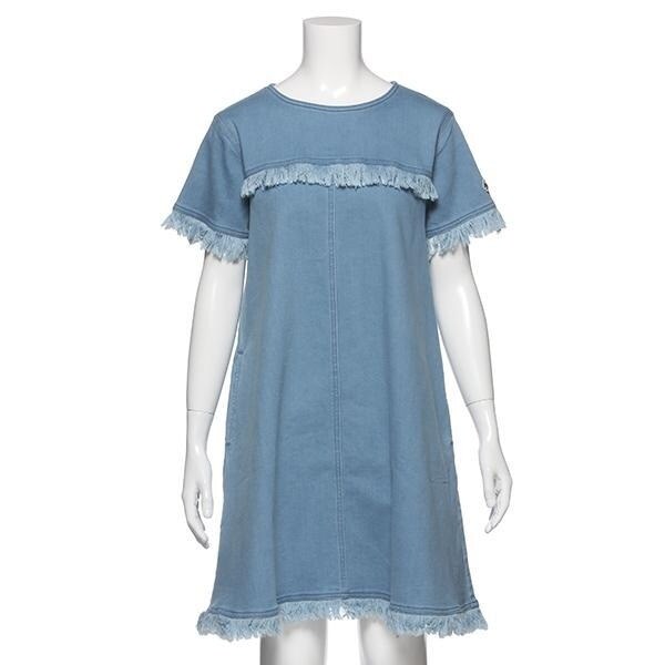 Narumiya Online ナルミヤ オンラインの公式通販サイトデニムフリンジワンピース 1 紺 ジュニア