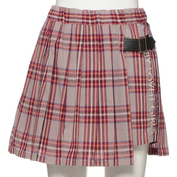 チェックプリーツスカパン(120 赤): ジュニア - ナルミヤ オンライン  
