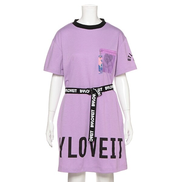 Narumiya Online ナルミヤ オンラインの公式通販サイトメアリコラボ ベルトつきtシャツワンピース 1 ラベンダー ジュニア