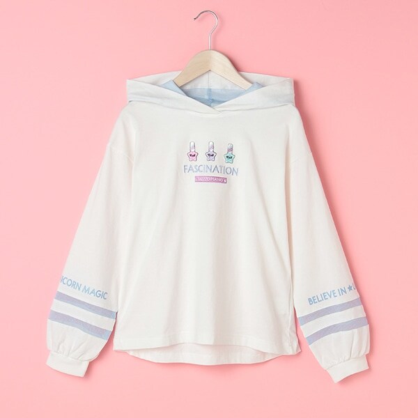 メッシュ切り替えTシャツパーカー