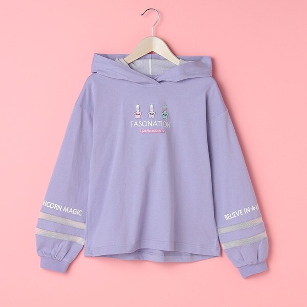 メッシュ切り替えTシャツパーカー
