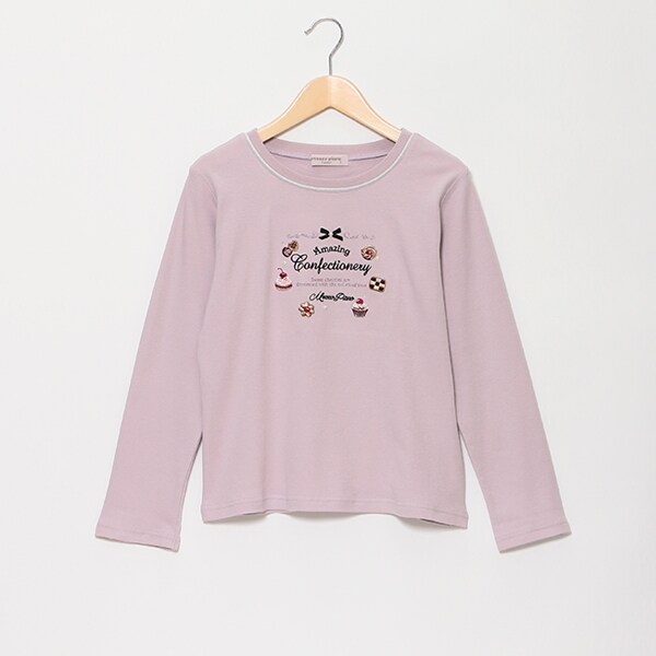 【人気商品再入荷】【直営店で取り扱い無し】【抗菌・消臭】スイーツモチーフ長袖Tシャツ
