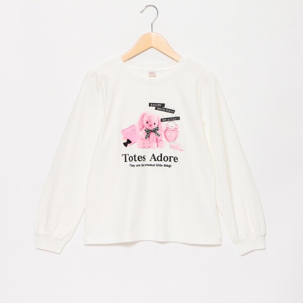 【人気商品再入荷】【直営店で取り扱い無し】うさぎ転写プリント長袖Tシャツ