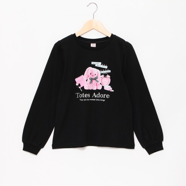 【人気商品再入荷】【直営店で取り扱い無し】うさぎ転写プリント長袖Tシャツ