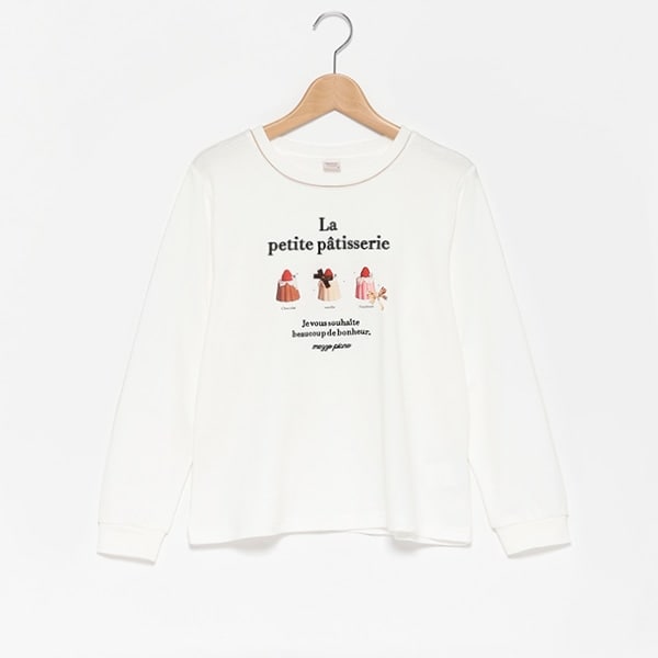 【人気商品再入荷】【直営店で取り扱い無し】【抗菌・消臭】カヌレモチーフ長袖Tシャツ