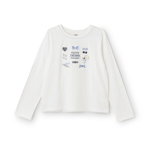 【人気商品再入荷】【直営店で取り扱い無し】【抗菌防臭】アクセサリーモチーフ長袖Tシャツ
