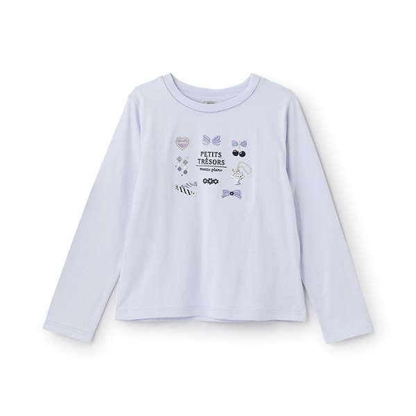 【人気商品再入荷】【直営店で取り扱い無し】【抗菌防臭】アクセサリーモチーフ長袖Tシャツ