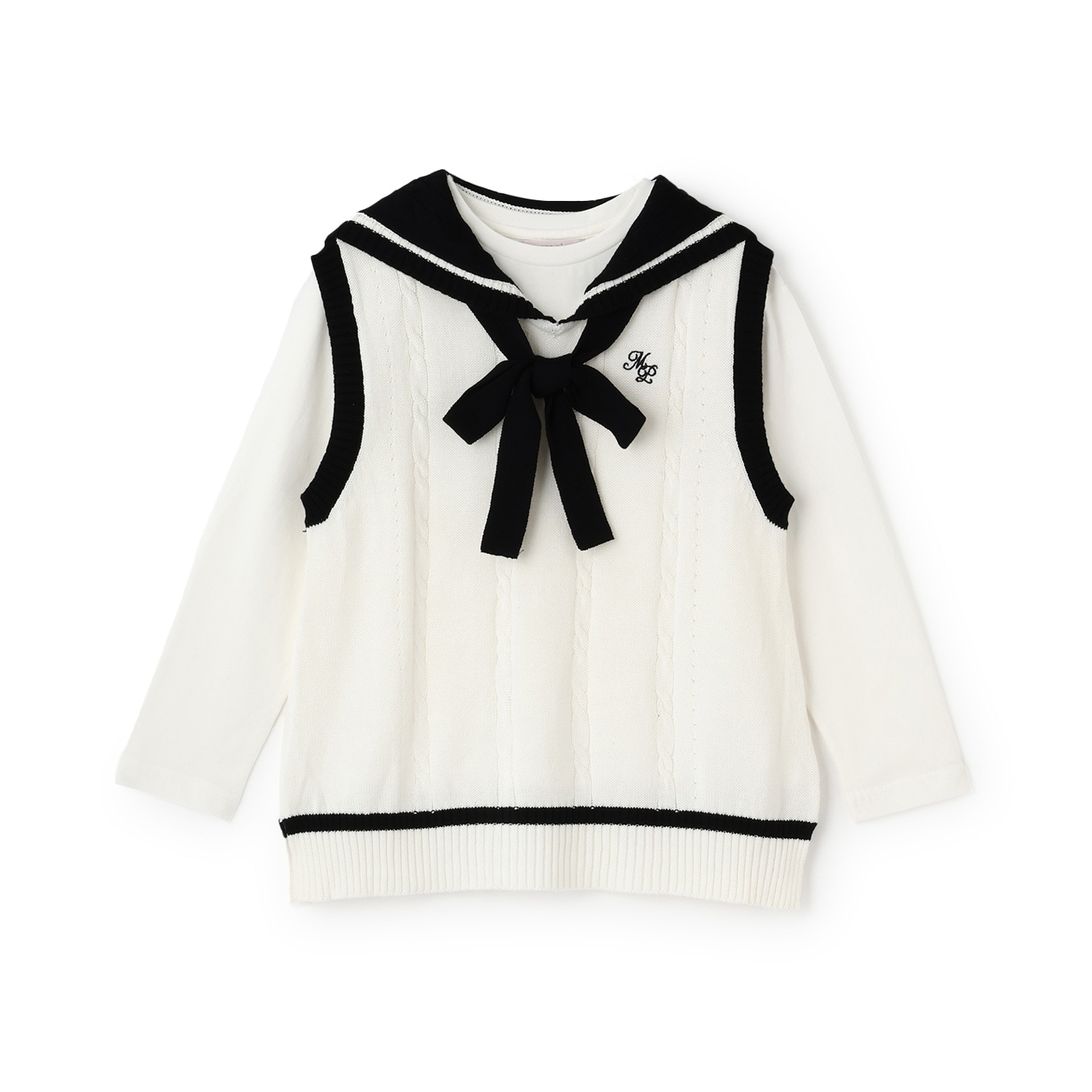 【人気商品再入荷】【直営店で取り扱い無し】セーラーベスト＆長袖Tシャツセット