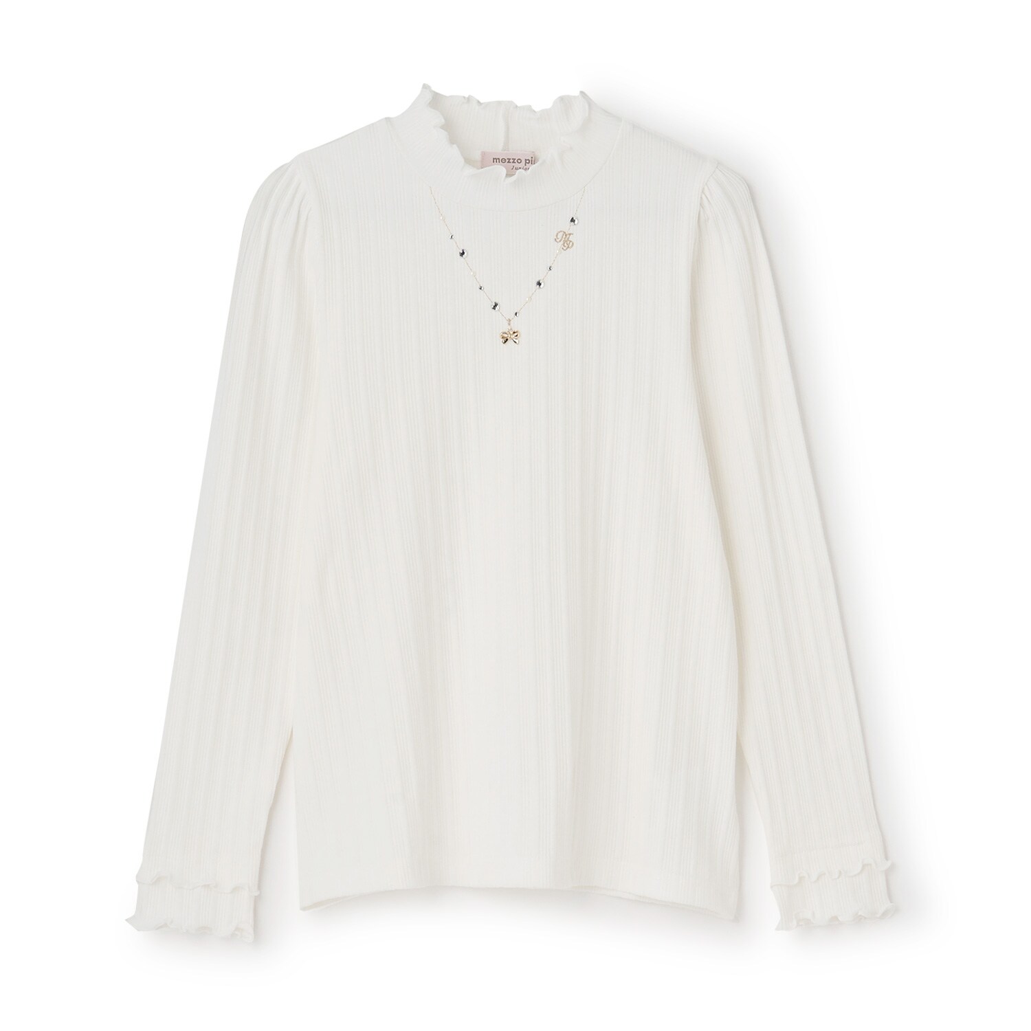 【人気商品再入荷】【直営店で取り扱い無し】リボンネックレス長袖Tシャツ