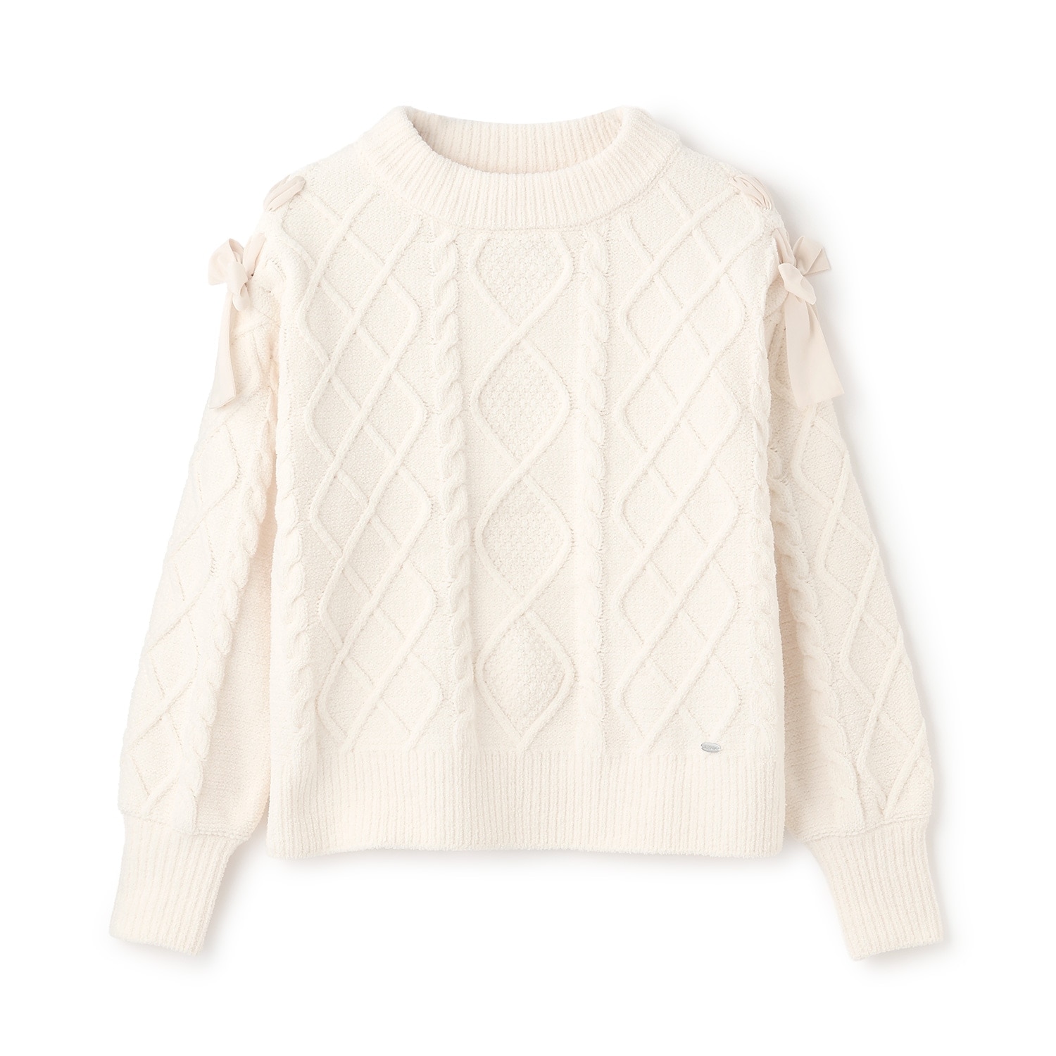 【人気商品再入荷】【直営店で取り扱い無し】肩レースアップ　ラメ入りモールニット