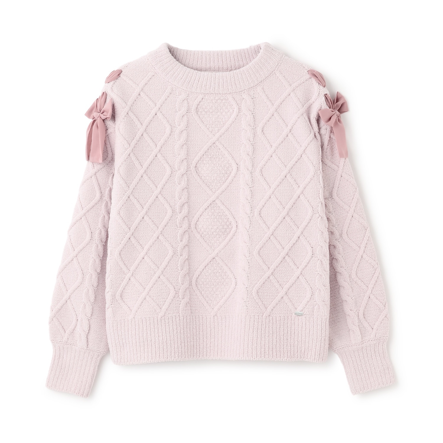 【人気商品再入荷】【直営店で取り扱い無し】肩レースアップ　ラメ入りモールニット