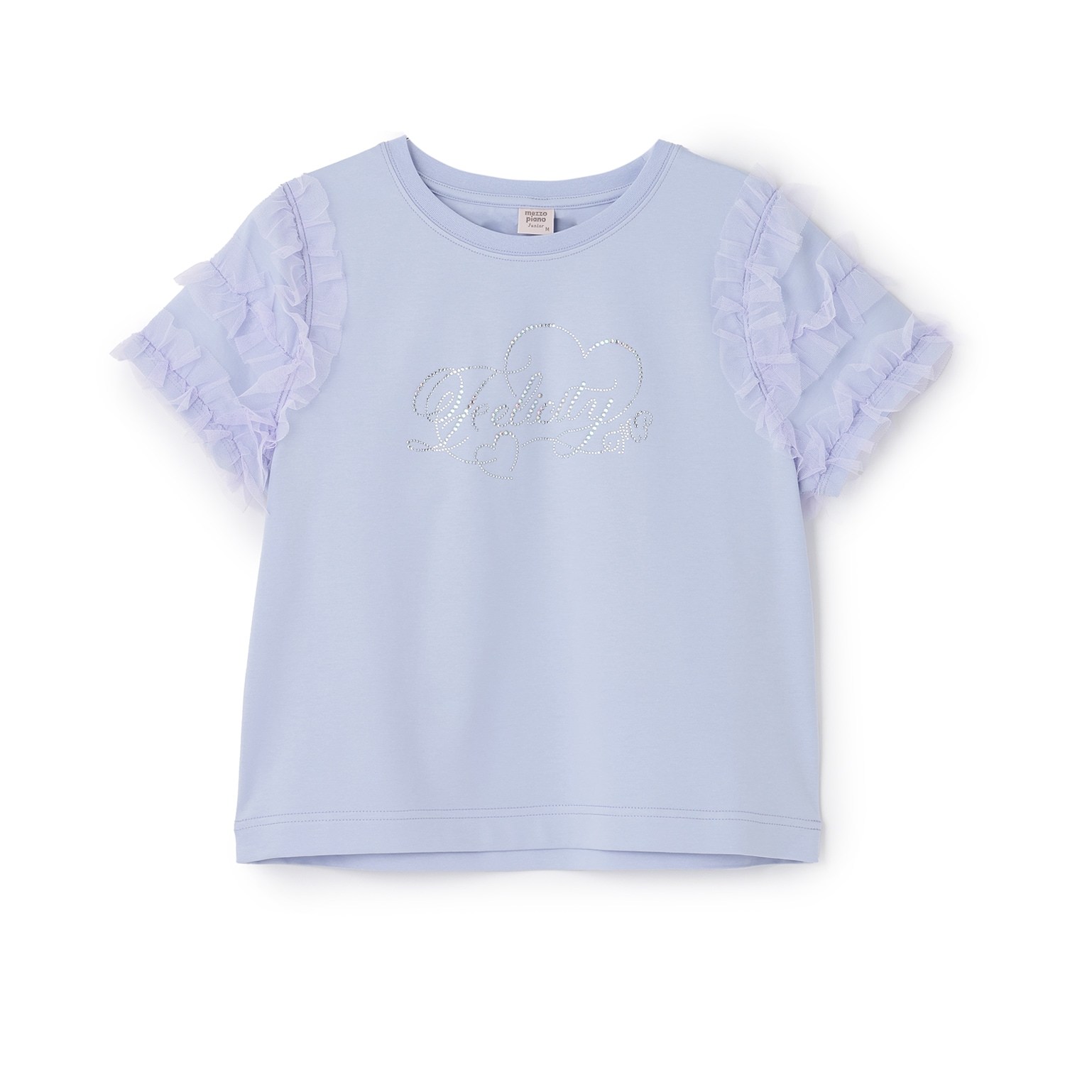 ☆彡袖チュールフリル半袖Tシャツ