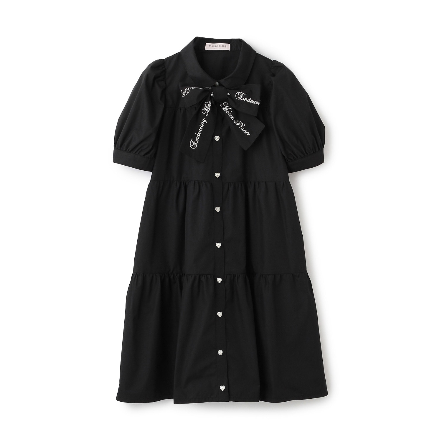 【人気商品再入荷】【直営店で取り扱い無し】リボンつきティアードワンピース