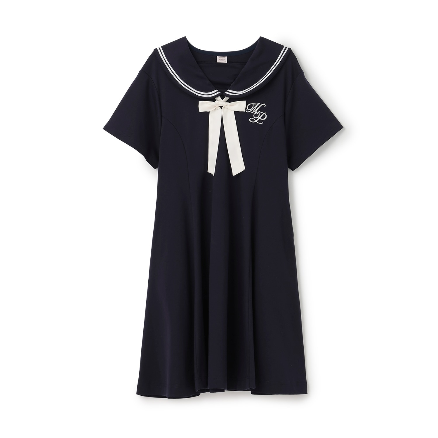 【人気商品再入荷】【直営店で取り扱い無し】【接触冷感】リボンつきセーラーワンピース