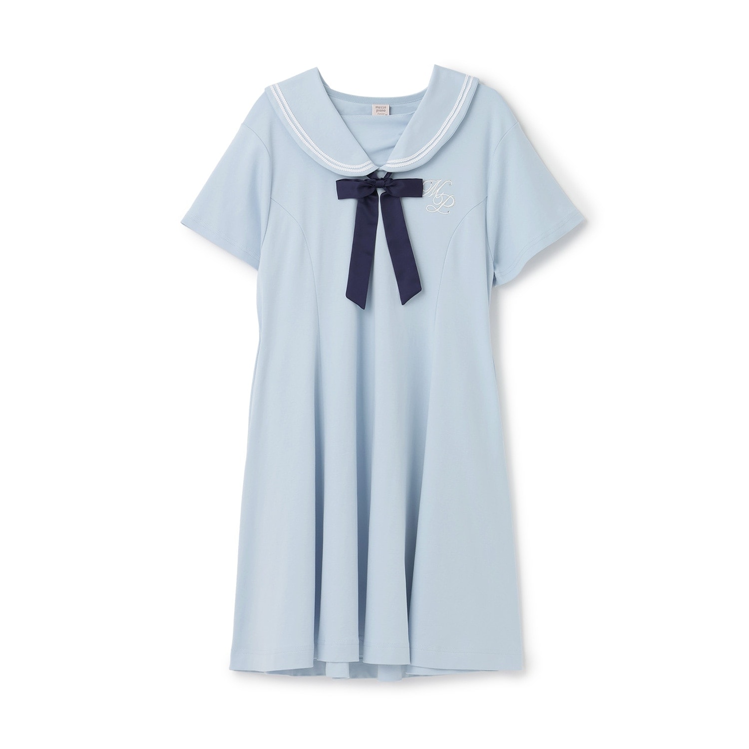 【人気商品再入荷】【直営店で取り扱い無し】【接触冷感】リボンつきセーラーワンピース