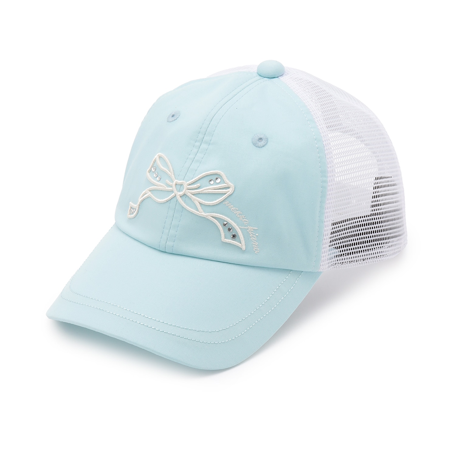 【人気商品再入荷】【直営店で取り扱い無し】【冷感】リボン刺しゅうメッシュキャップ