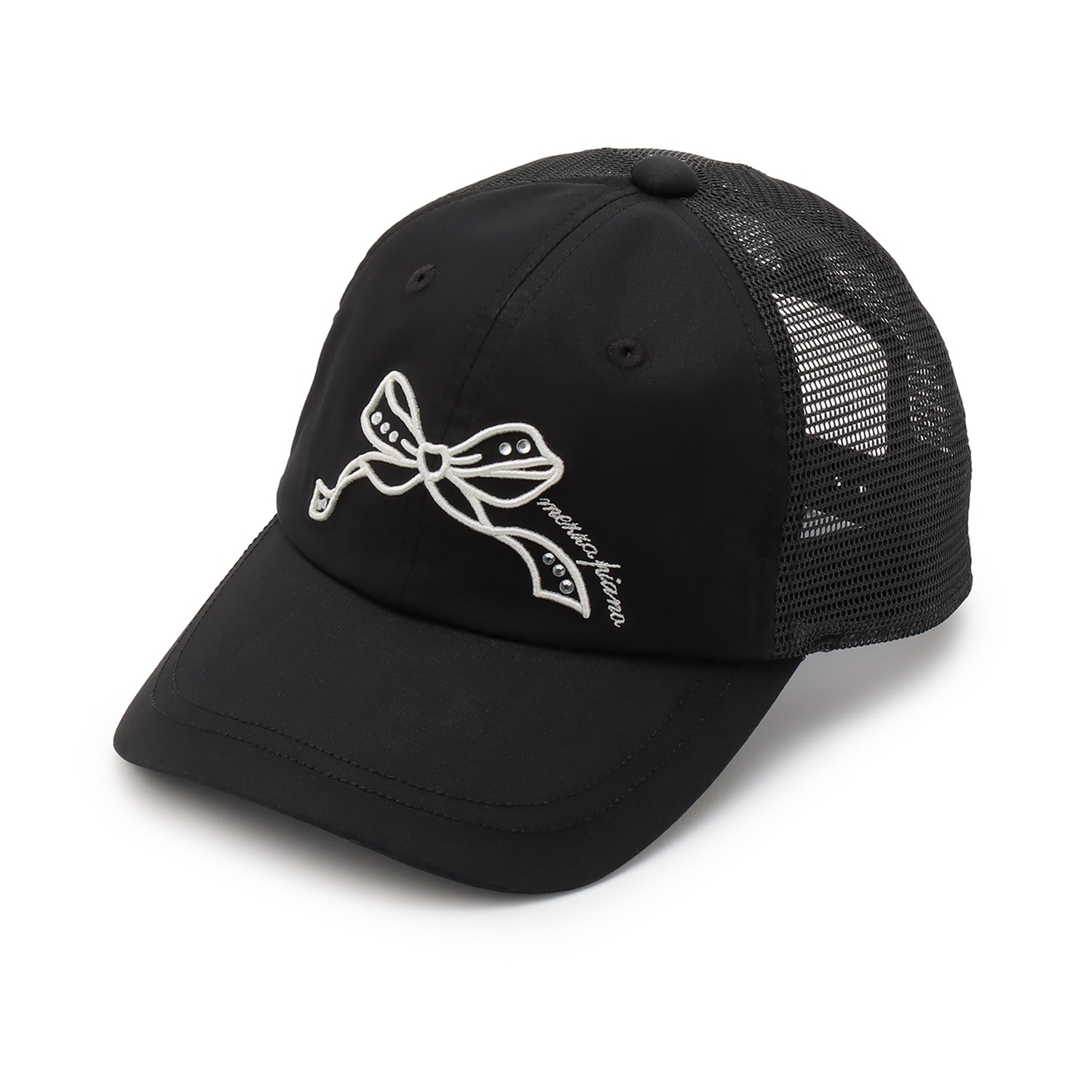 【人気商品再入荷】【直営店で取り扱い無し】【冷感】リボン刺しゅうメッシュキャップ