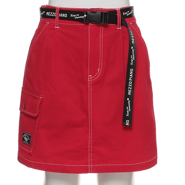 ロゴベルトつき台形スカパン