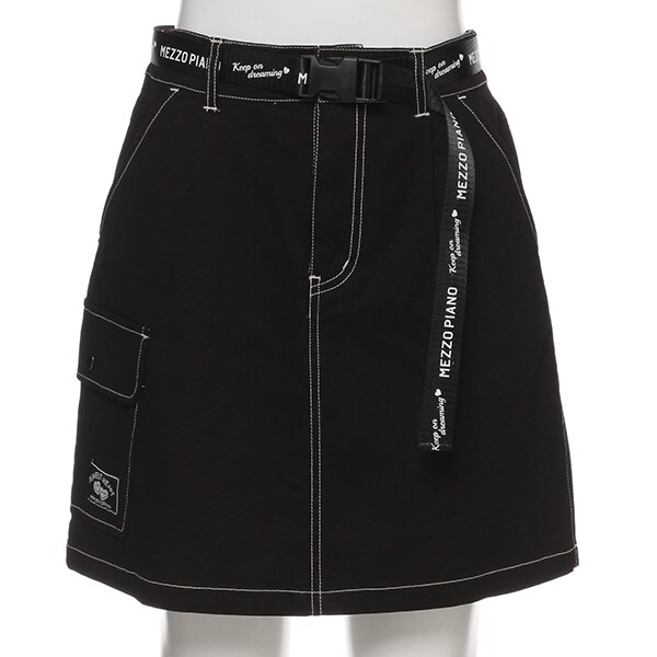 ロゴベルトつき台形スカパン