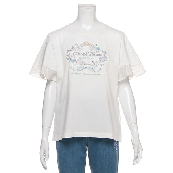 ジュエルつきシェルモチーフTシャツ