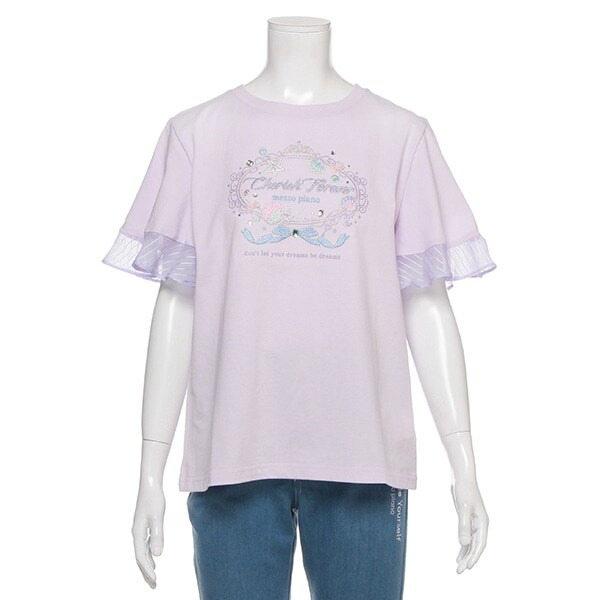 ジュエルつきシェルモチーフTシャツ