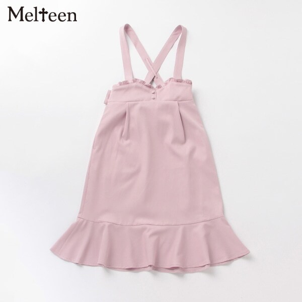 【Melteen】 後ろリボンつり付きスカート