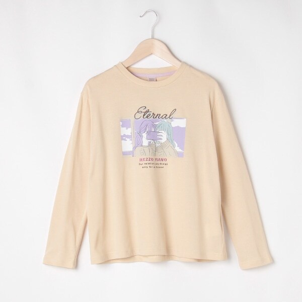 【抗菌防臭】ガーリープリント長袖Tシャツ