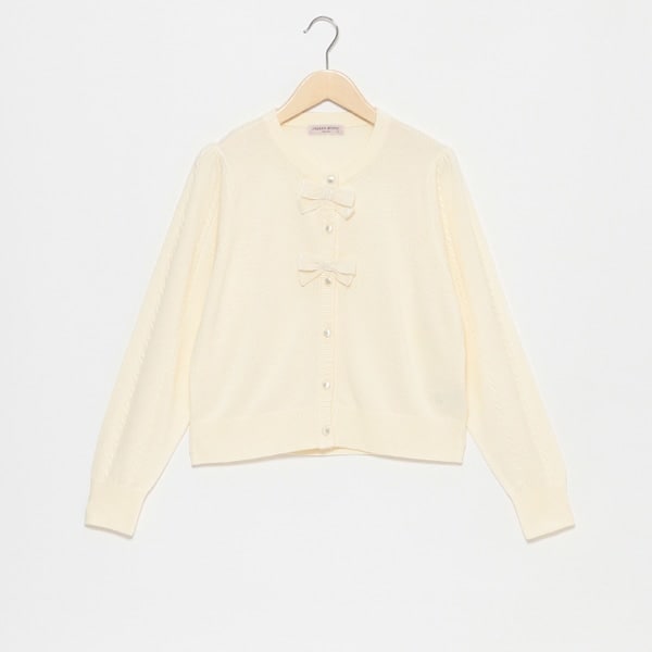 フロントリボンカーディガン