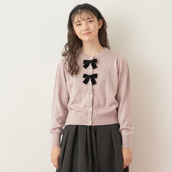 フロントリボンカーディガン