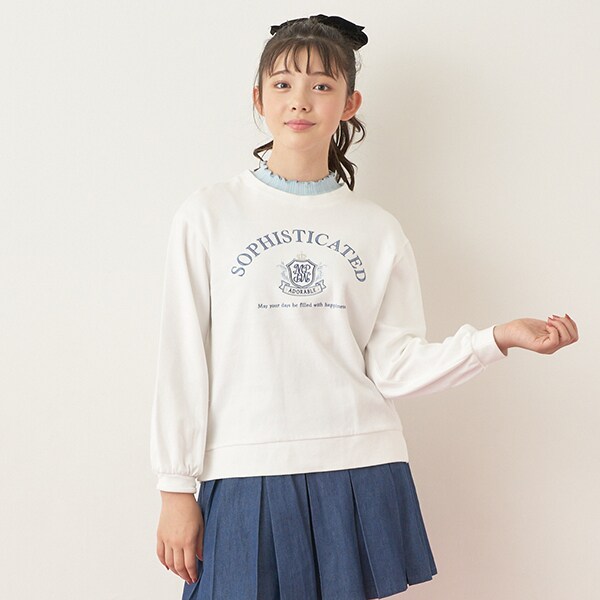 レイヤード風カレッジ長袖Tシャツ