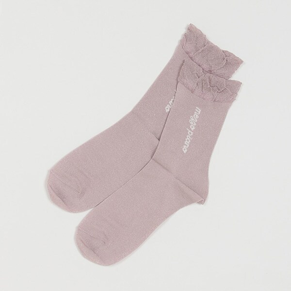 ラメ&ロゴソックス【日本製】