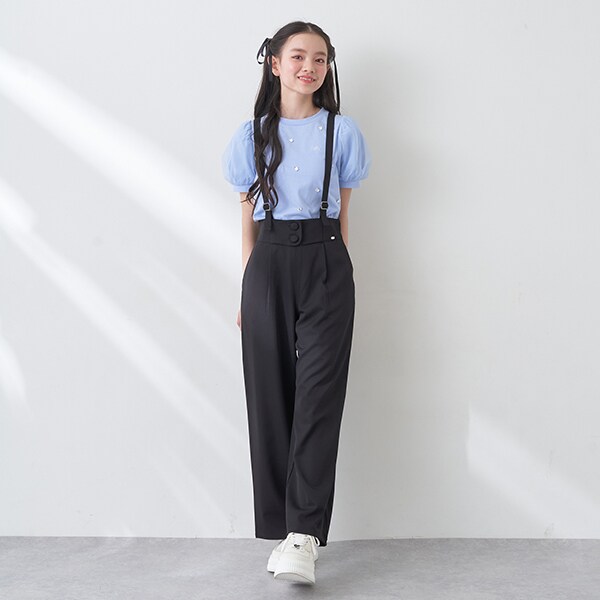ちびすけ☆2wayサルエルハイウエストサロペットパンツ☆ミリタリスタイル☆ 楽天市場】 2wayフリルショルダー付き サロペットパンツ きれい