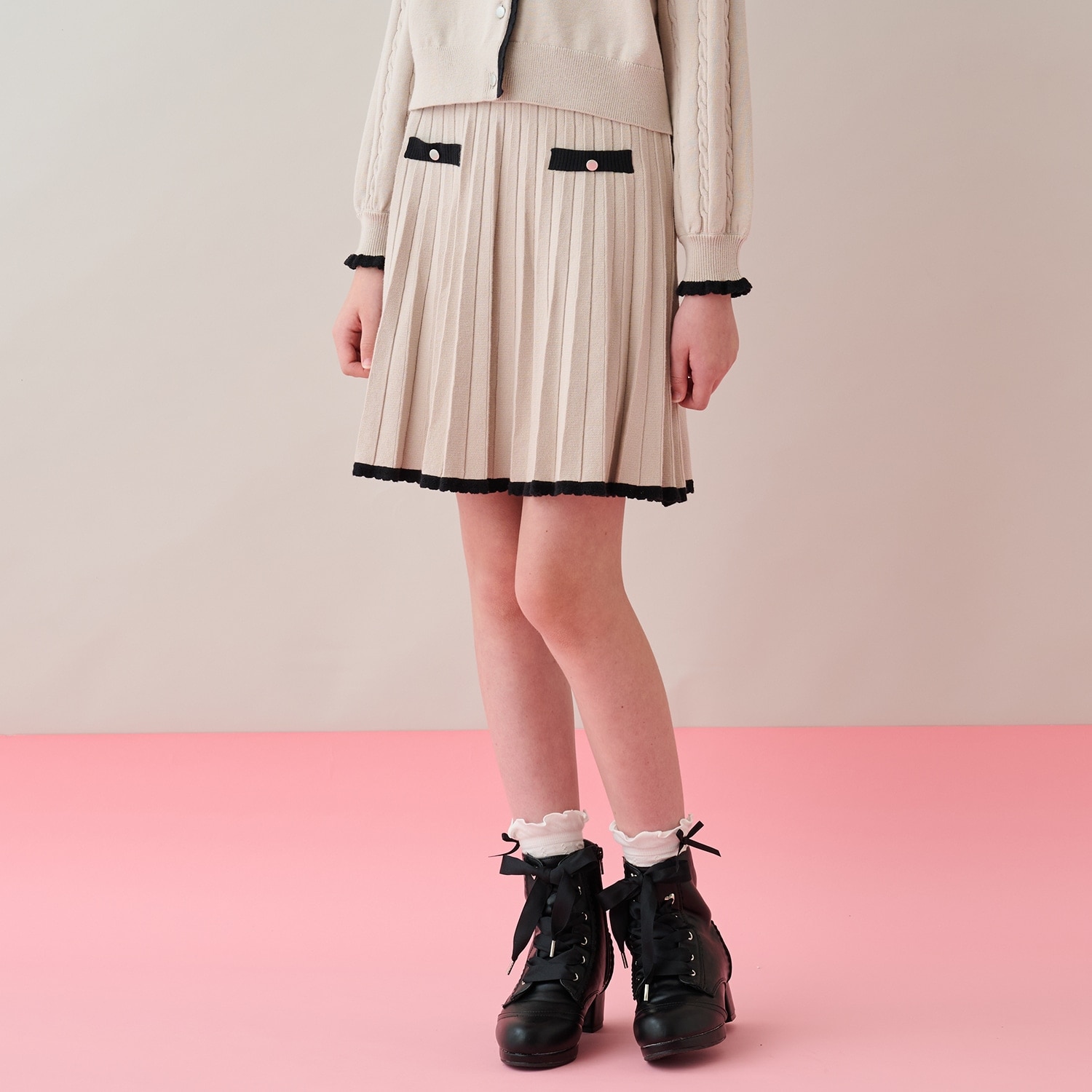 ニットプリーツスカート