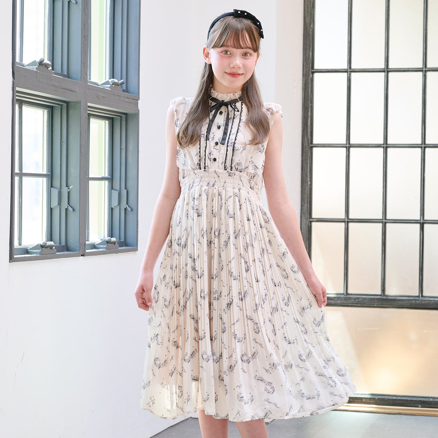 アソート生地プリーツワンピース♪