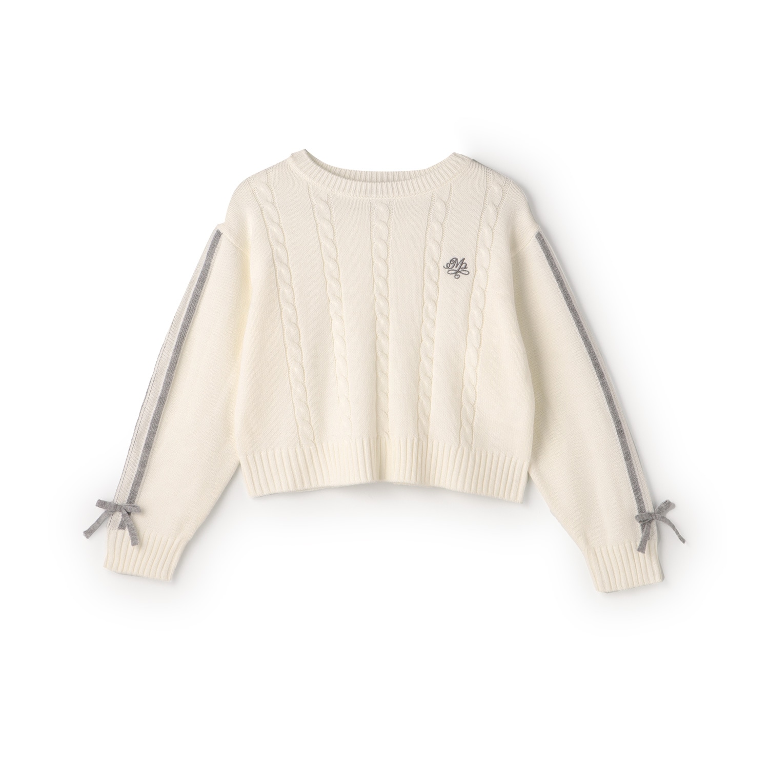 サイドリボンニットプルオーバー