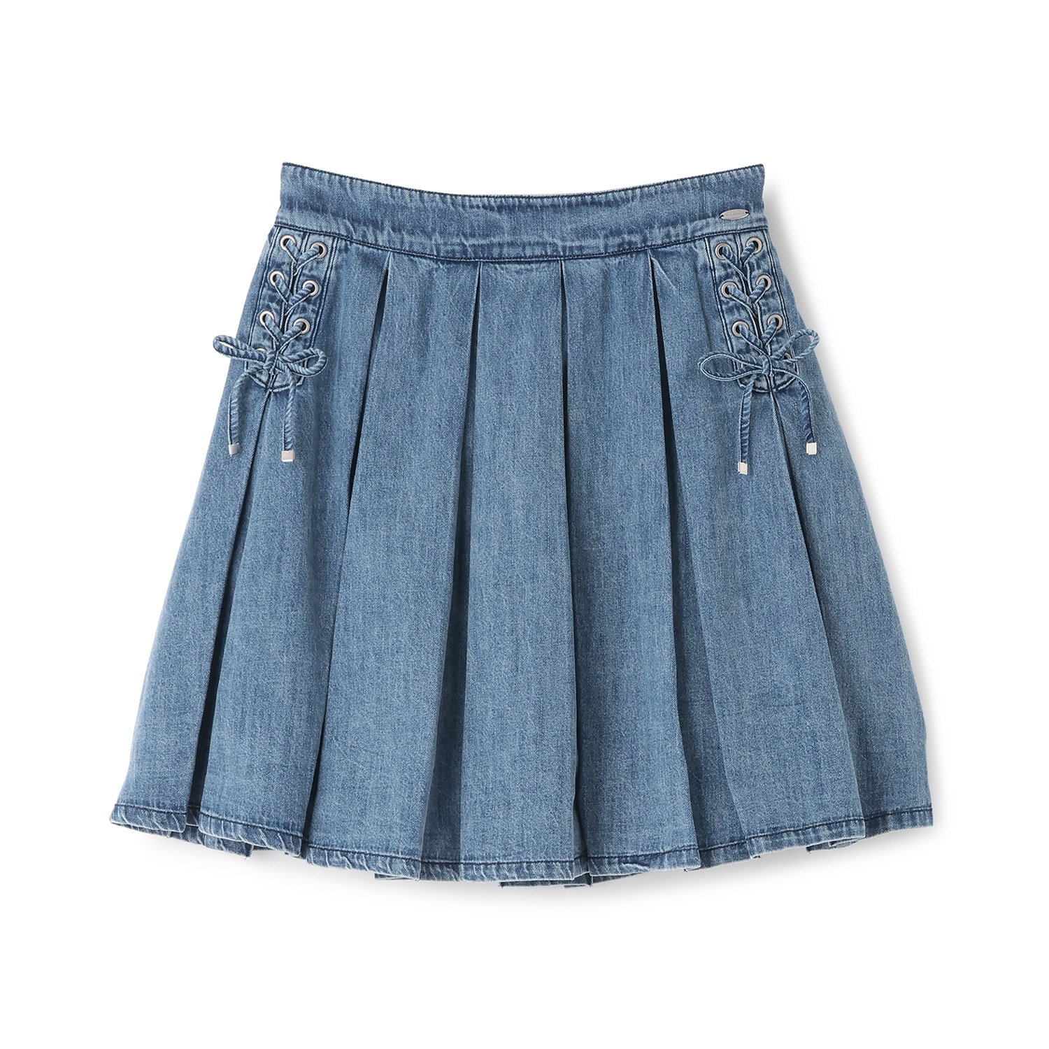 レースアップボックスプリーツスカパン