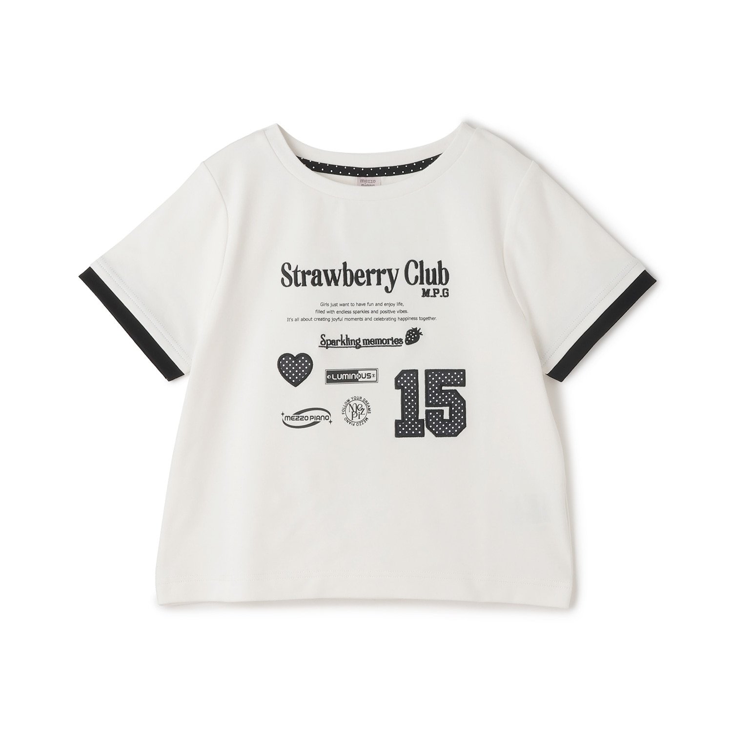 【接触冷感】ドットアップリケTシャツ