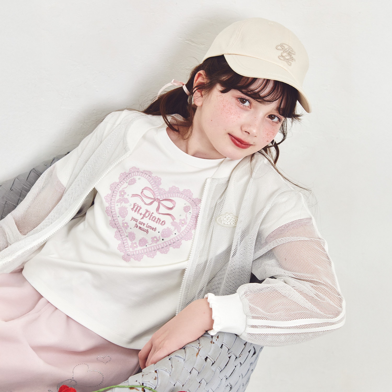 トリムレース半袖Tシャツ