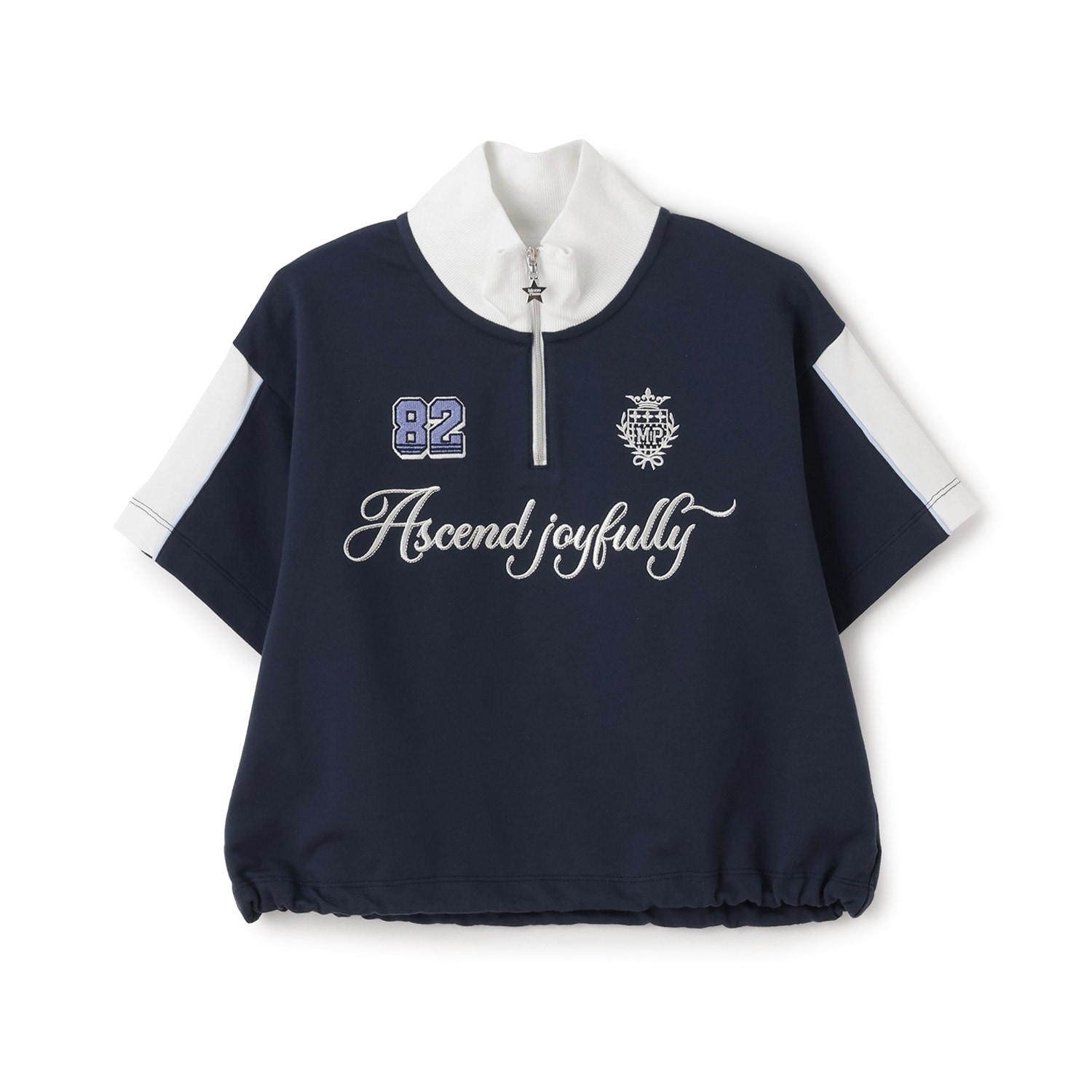 ハーフジップ半袖Tシャツ