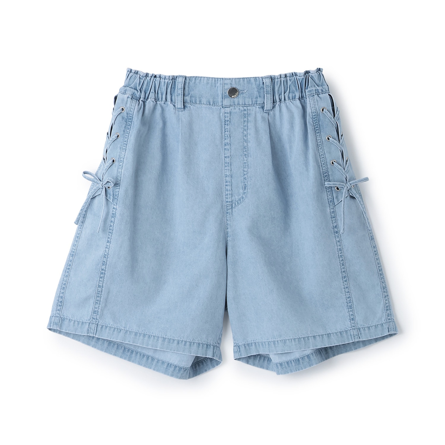 レースアップリボンショートパンツ