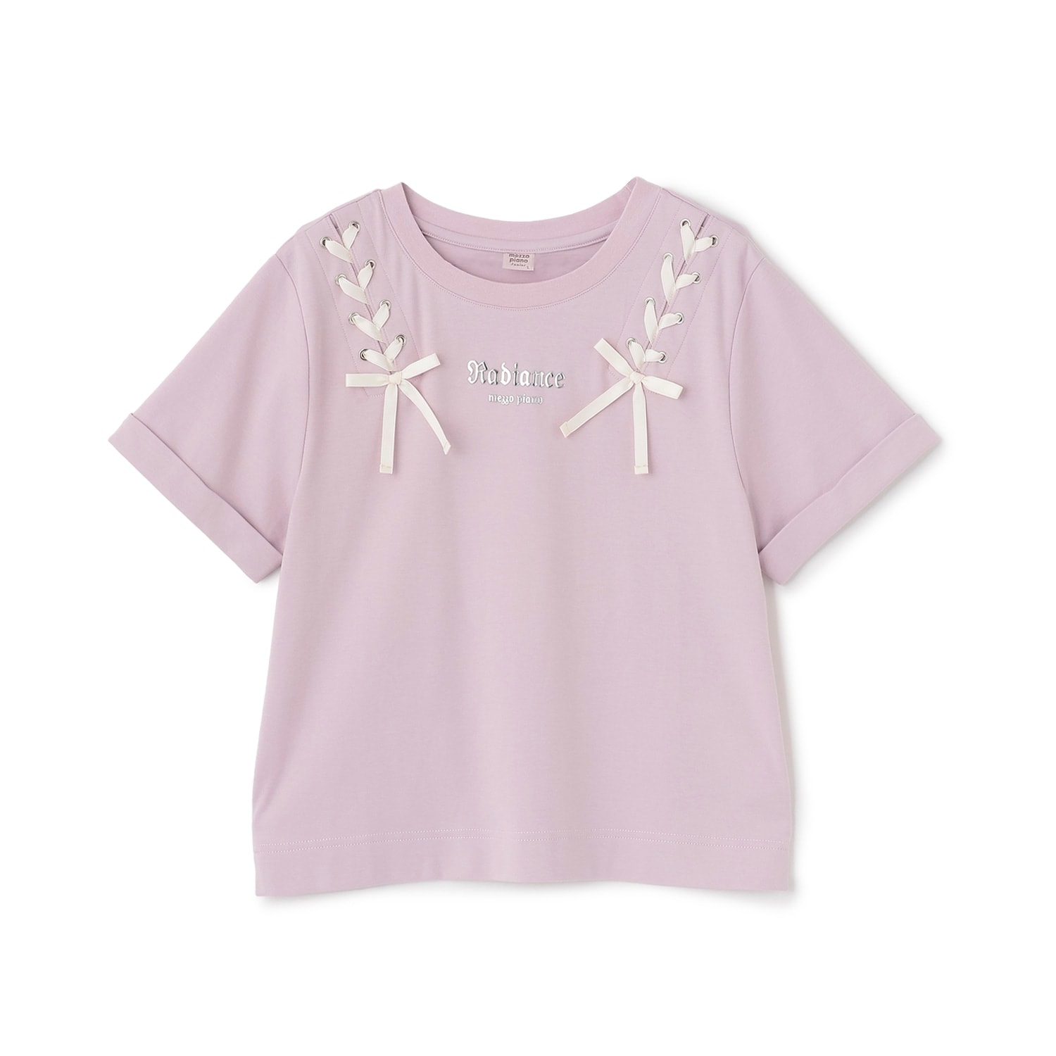 【接触冷感】ツインレースアップTシャツ