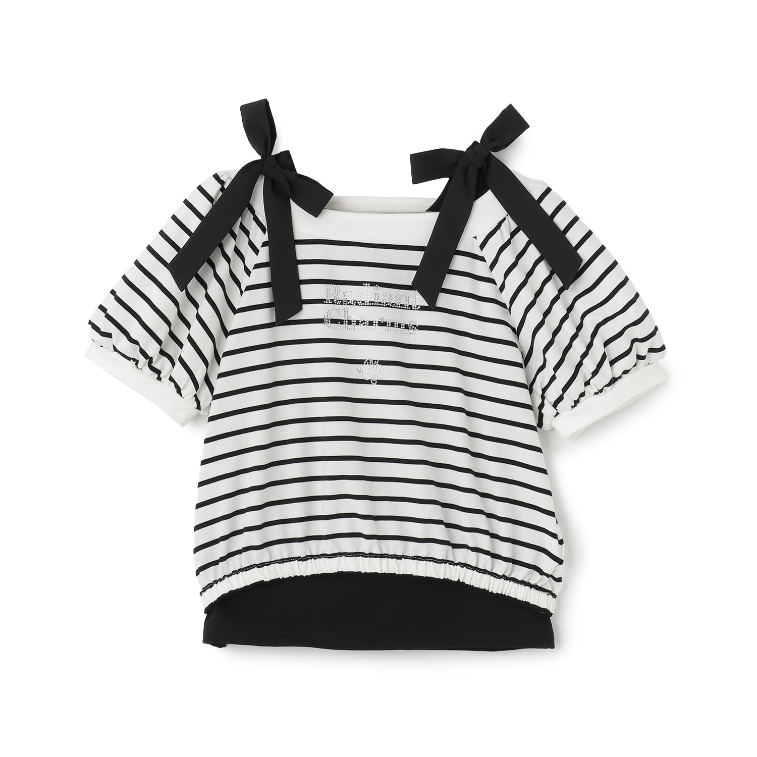 【接触冷感】肩リボンタンクトップ＆Tシャツセット