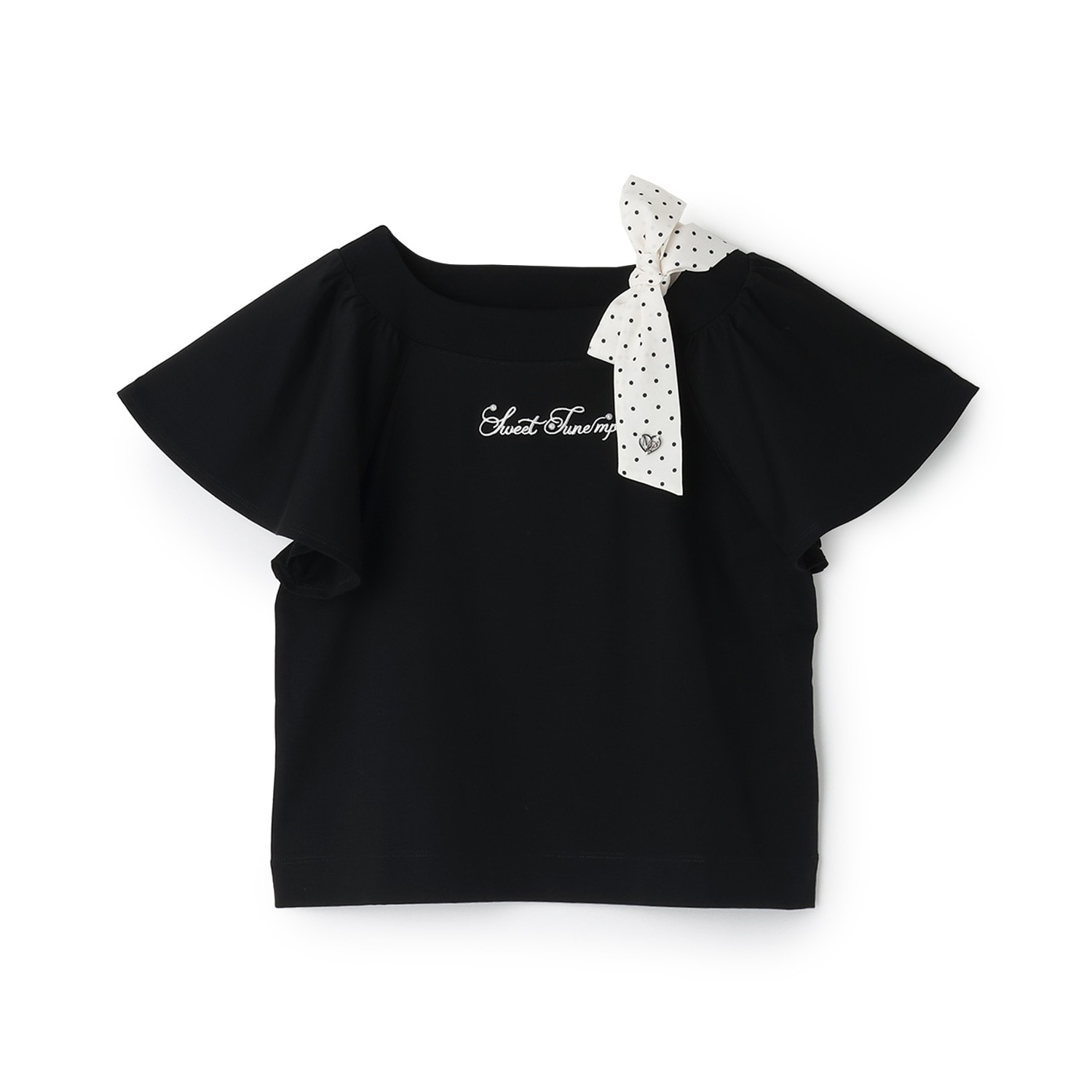 【接触冷感】フレアスリーブリボンTシャツ