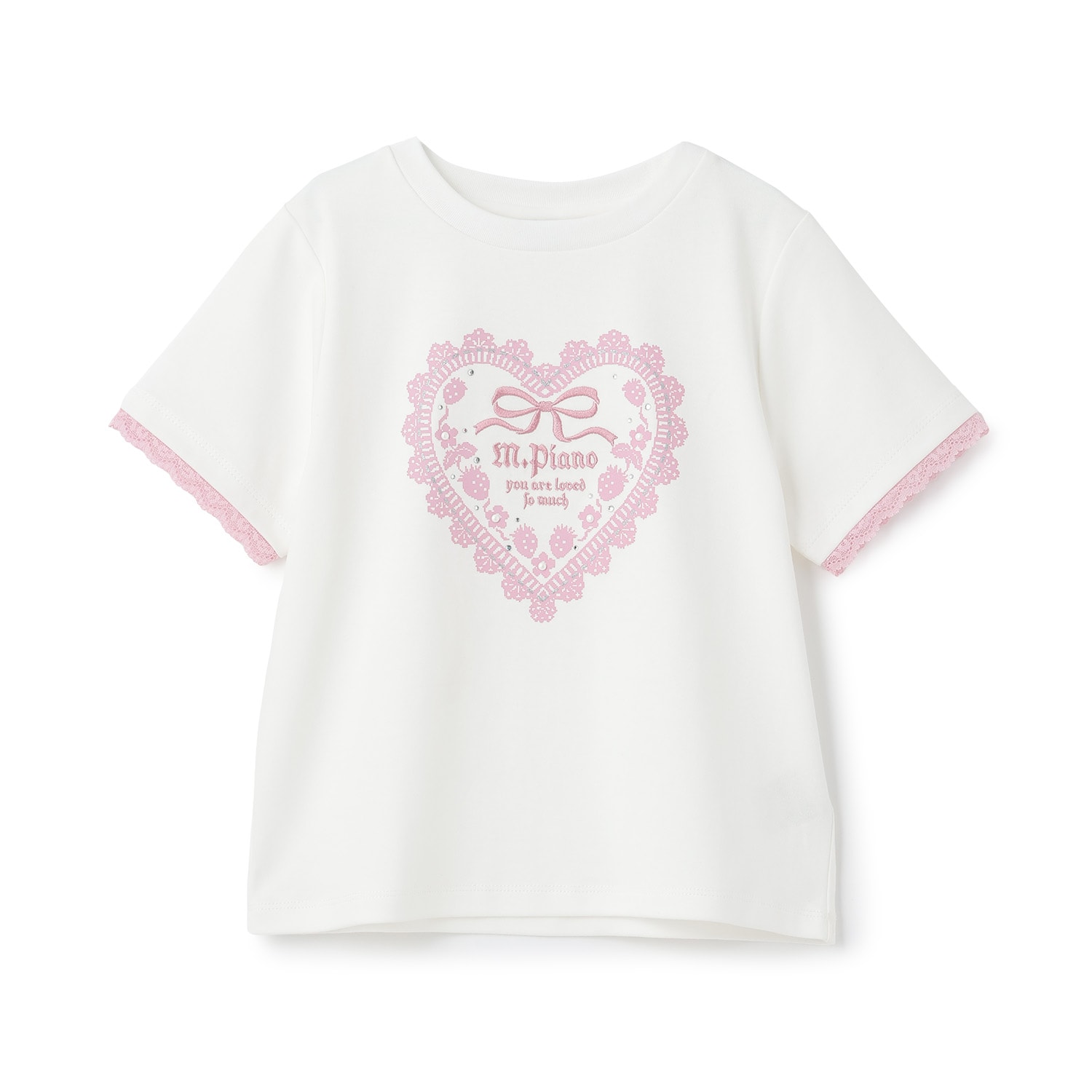 トリムレース半袖Tシャツ