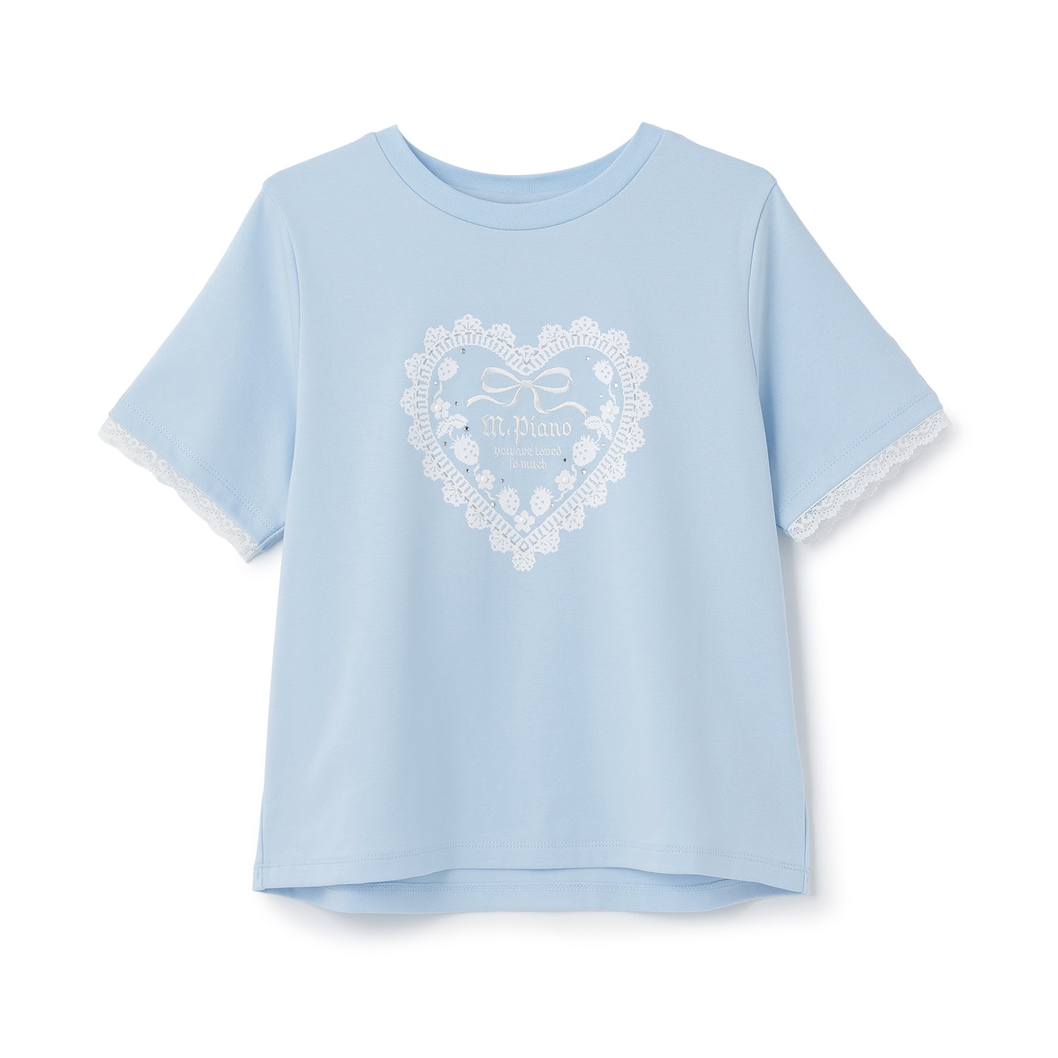 トリムレース半袖Tシャツ