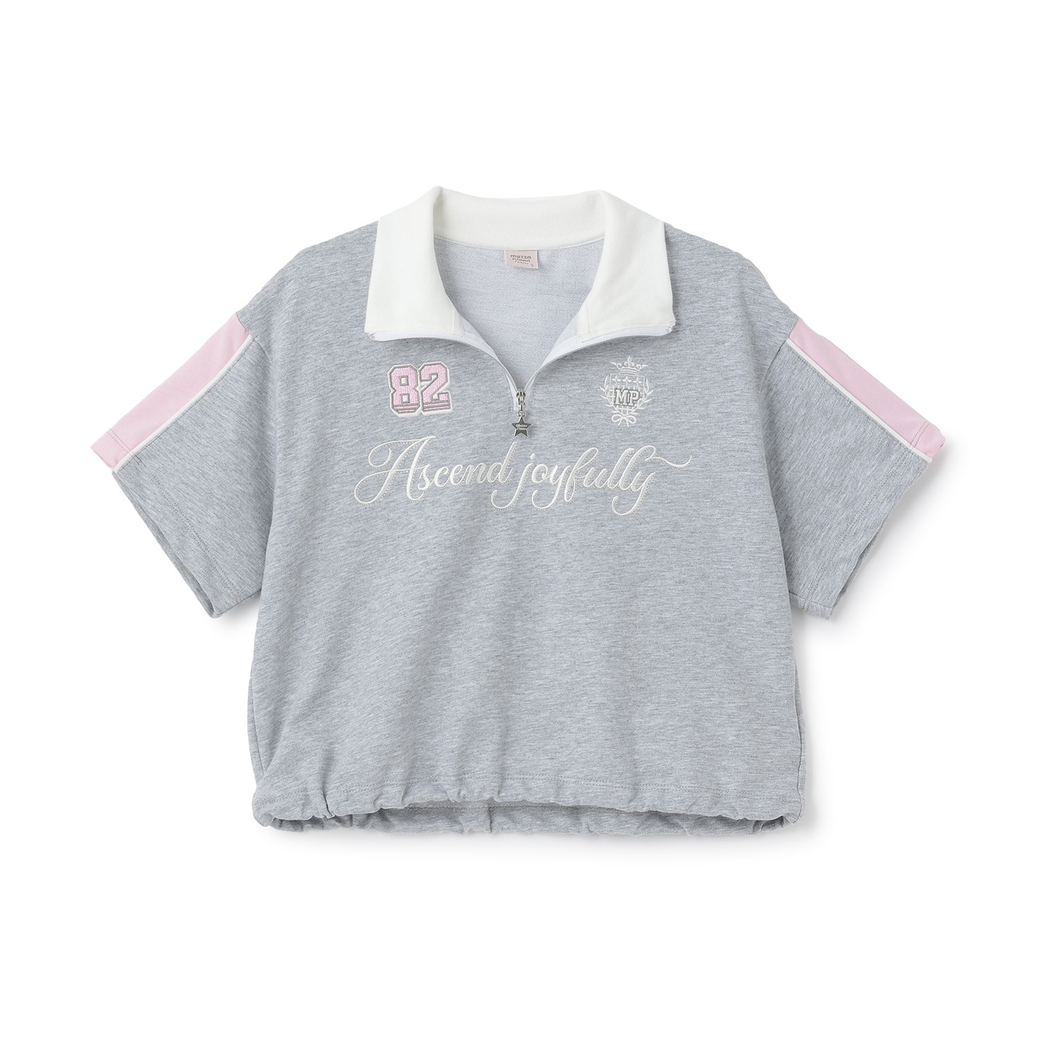 ハーフジップ半袖Tシャツ