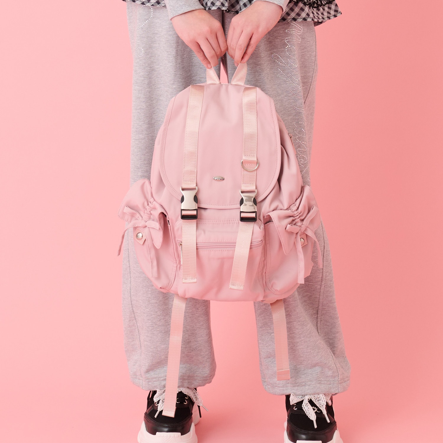 【撥水】リボンリュックサック