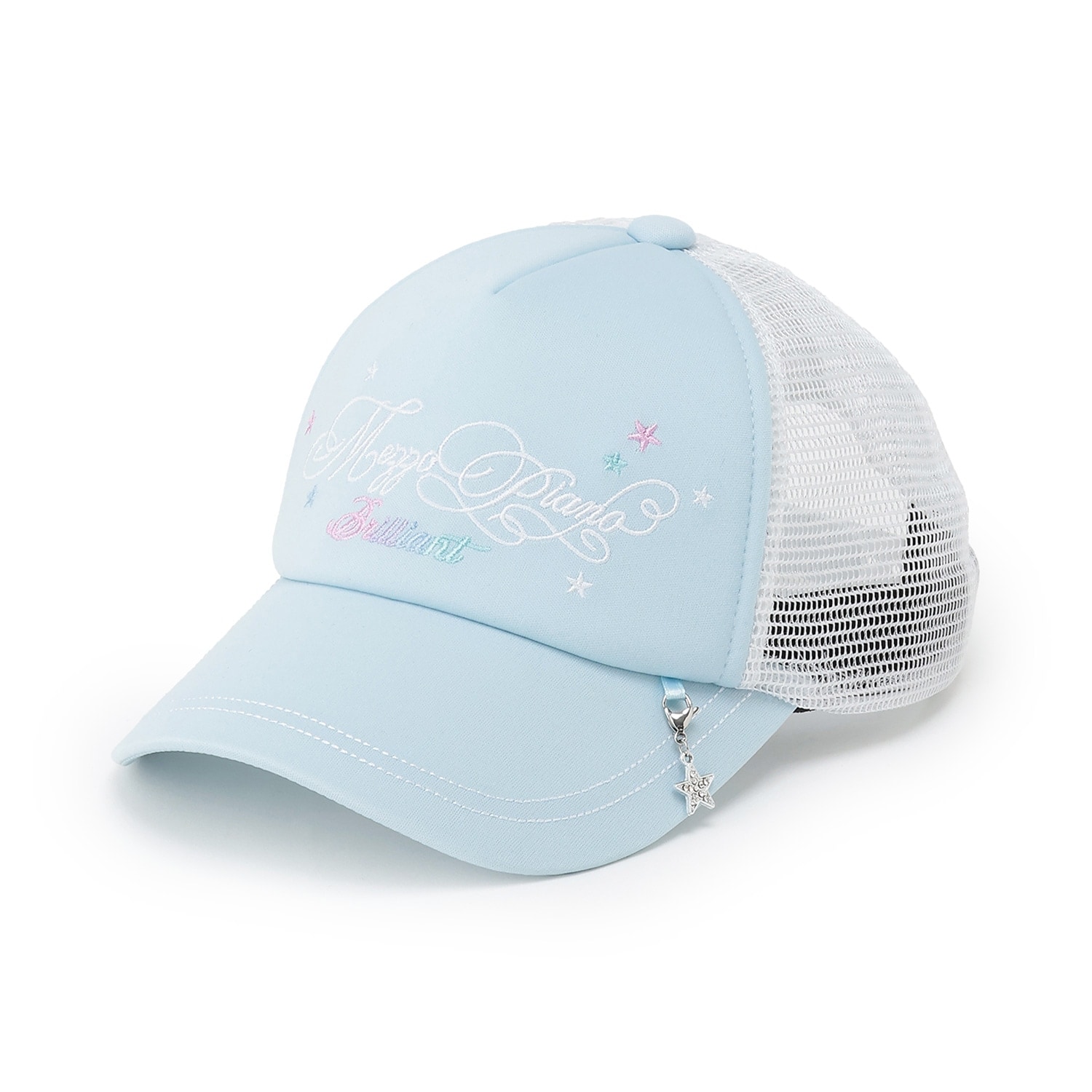 【冷感】STARチャームつきキラキラメッシュキャップ